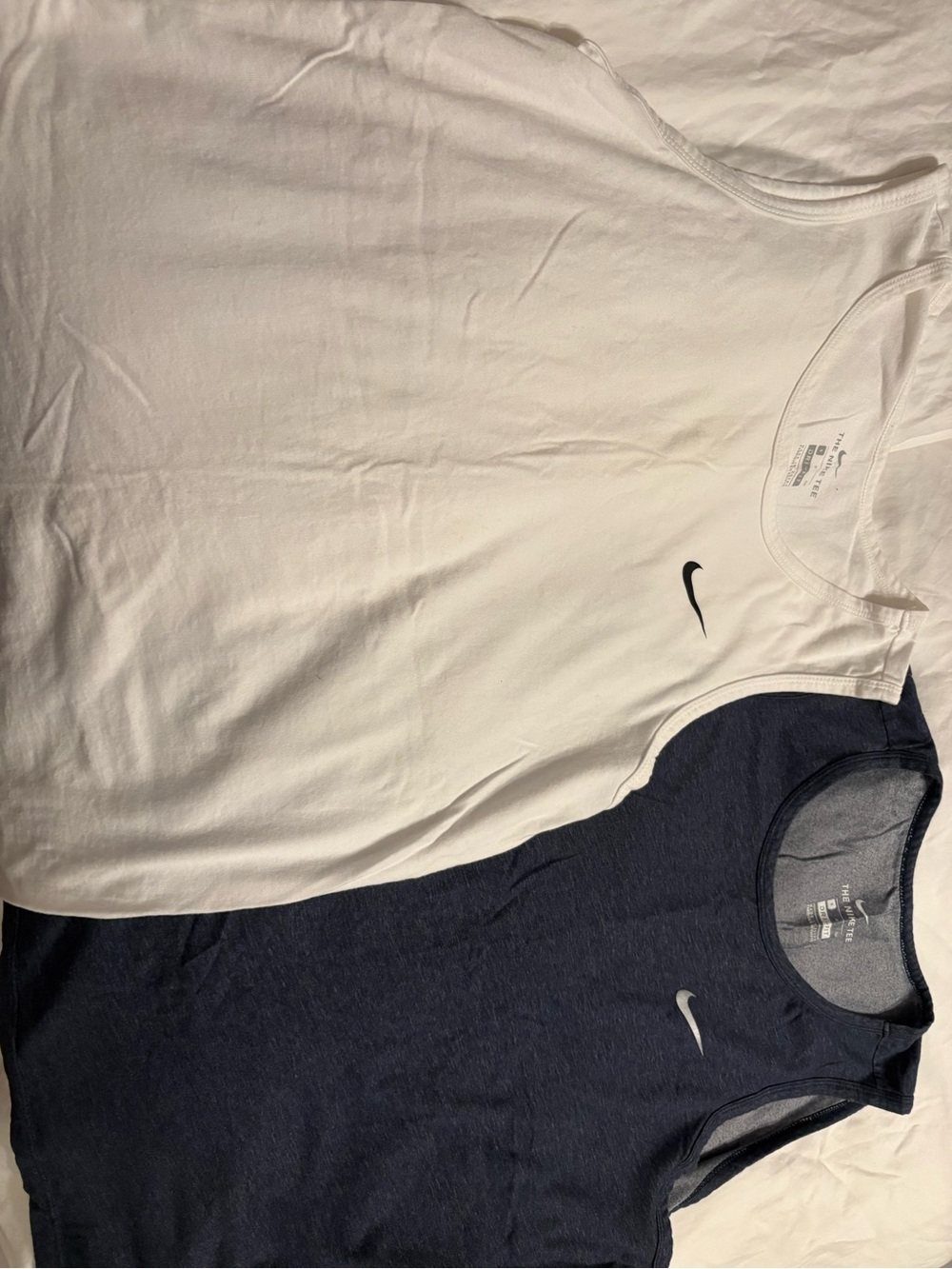 Nike Men’s Tank Tops - White and Navy - Dual Pack Sleeveless Shirts